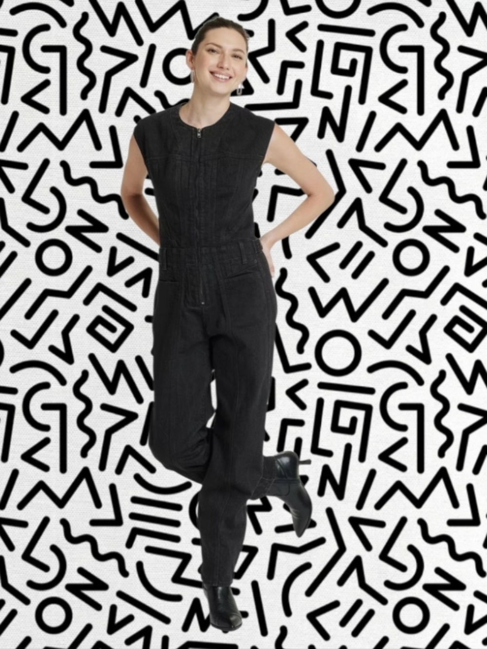 Black Demin Jumpsuit